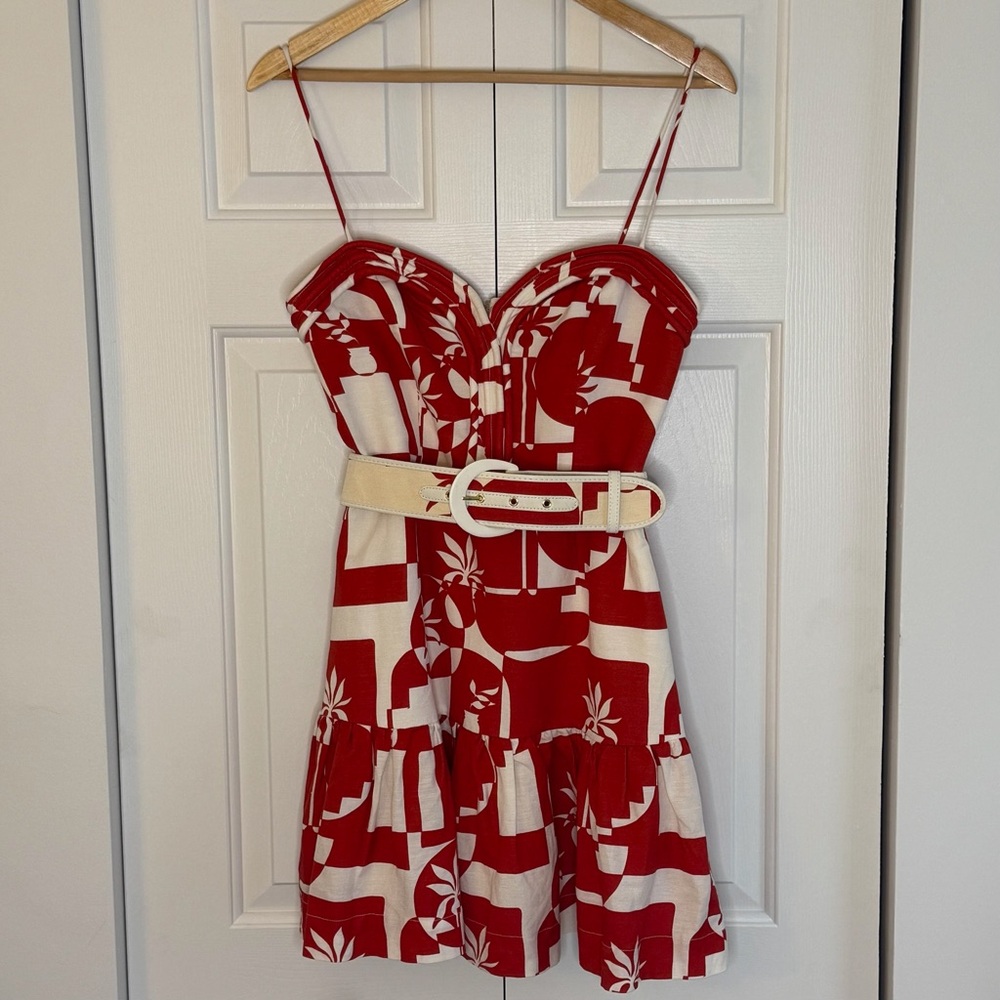 Rebecca Vallance red dress sz 4